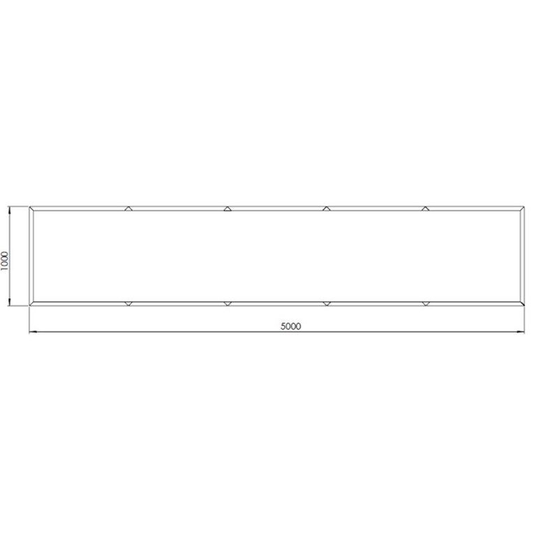 Саксия за цветя от прахово боядисана стомана Тексас xxl 500 x 100 cm