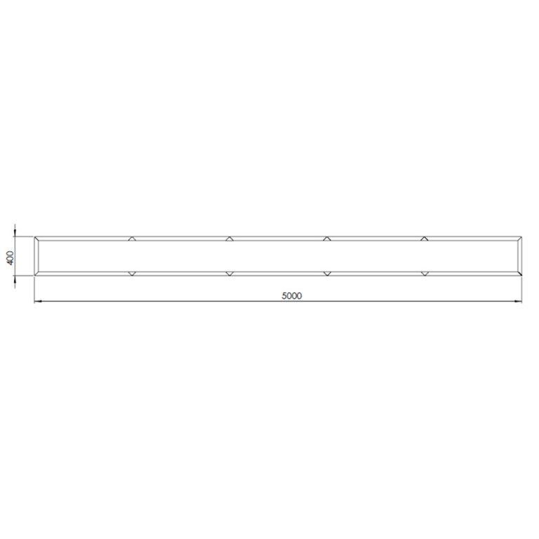 Саксия за цветя от кортен стомана Тексас xxl 500 x 40 cm