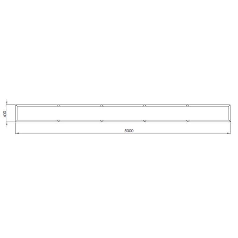 Саксия за цветя от прахово боядисана стомана Тексас xxl 500 x 40 cm