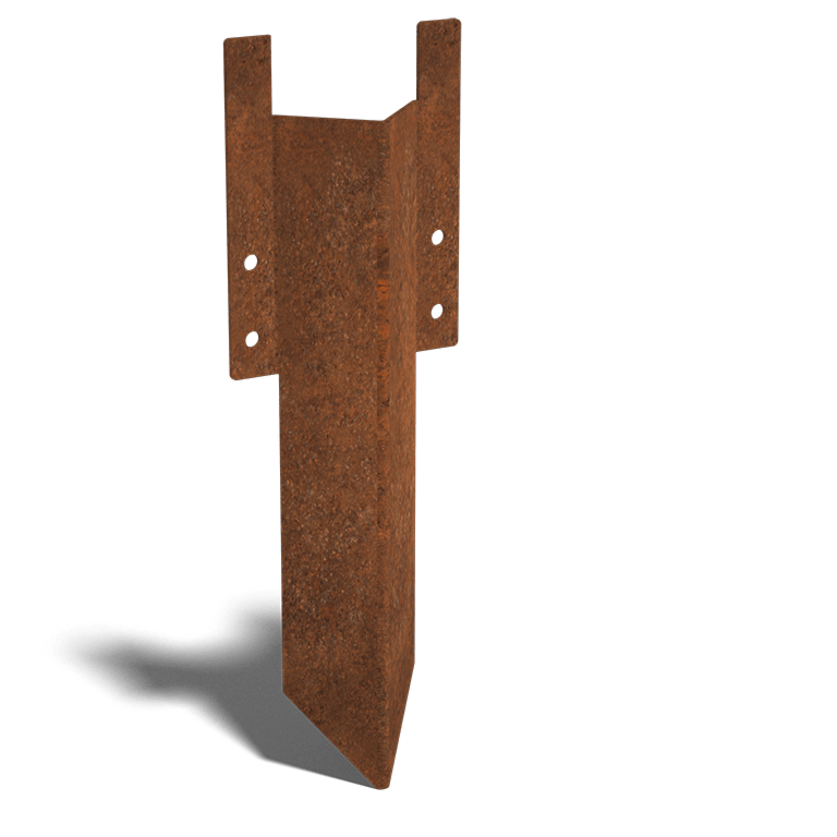 поддържащ щифт къс Кортен стомана 12 - 15 cm