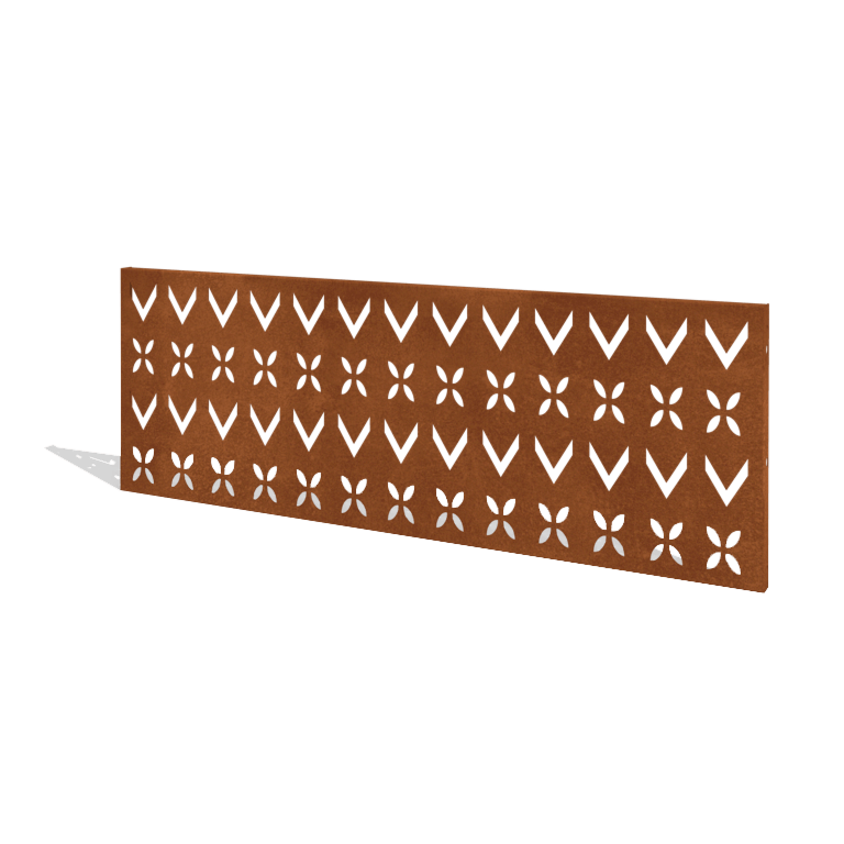 Ограда за двор от кортен стомана H панел V 180 x 63,3 cm