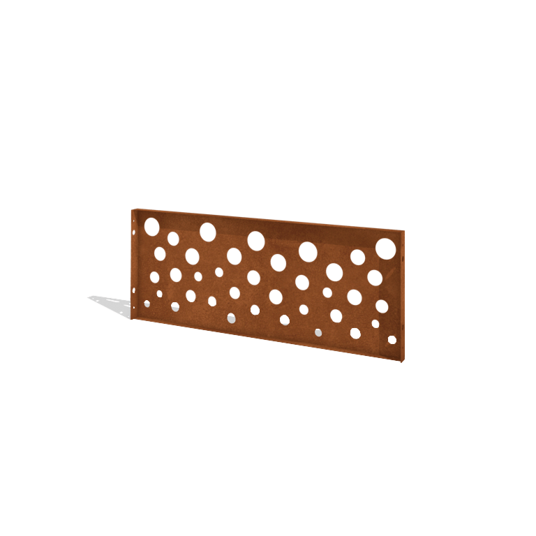 Ограда за двор от кортен стомана H панел B 120 x 47,5 cm