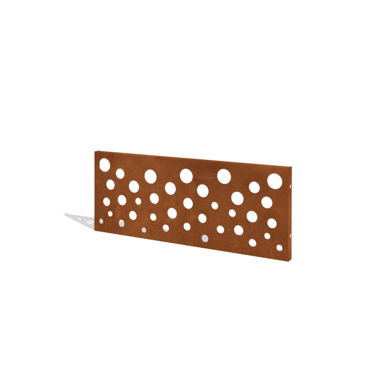 Ограда за двор от кортен стомана H панел B 120 x 47,5 cm