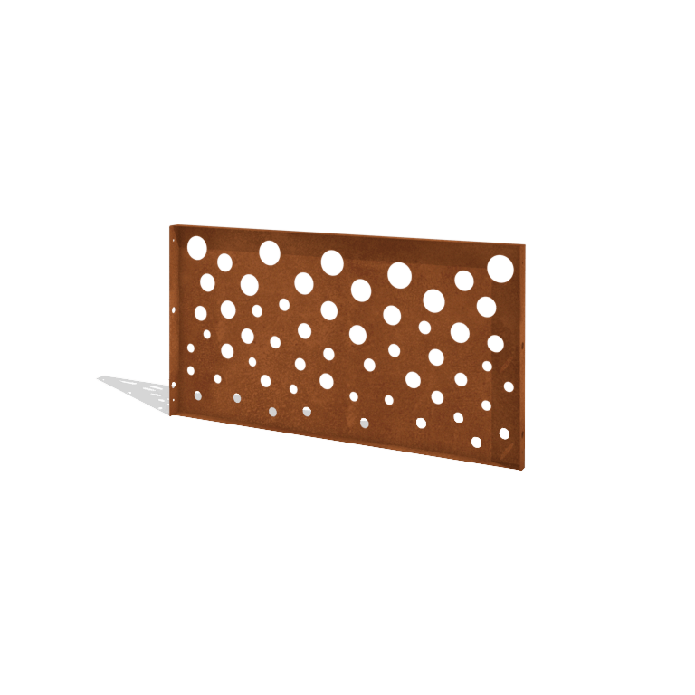 Ограда за двор от кортен стомана H панел B 120 x 63,3 cm