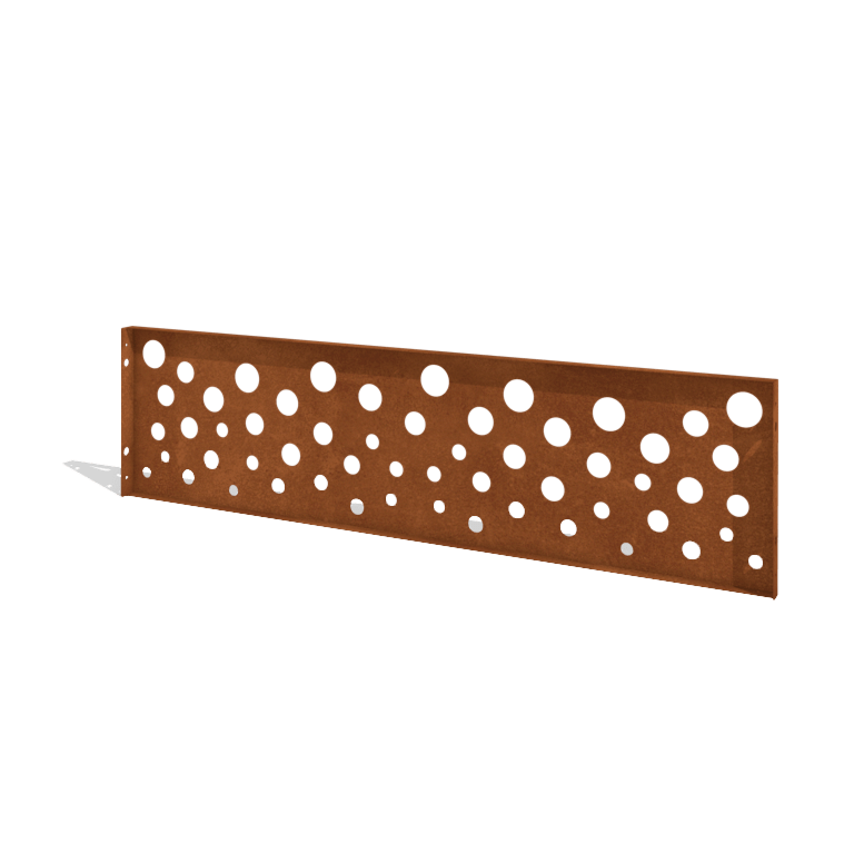 Ограда за двор от кортен стомана H панел B 180 x 47,5 cm