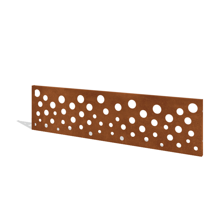 Ограда за двор от кортен стомана H панел B 180 x 47,5 cm