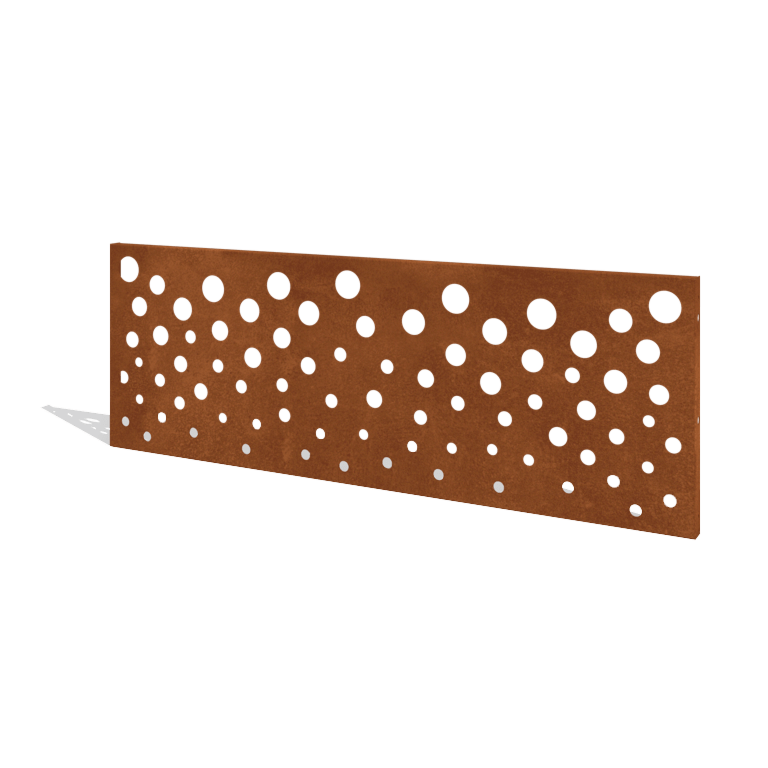 Ограда за двор от кортен стомана H панел B 180 x 63,3 cm