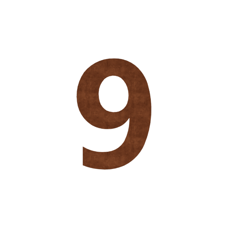 Номер на къща от кортен стомана 9 - 15 см