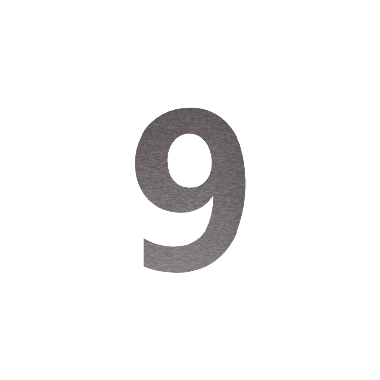 Номер на къща от неръждаема стомана 9 - 15 см