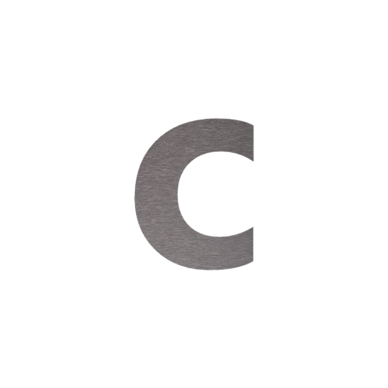 Номер на къща от неръждаема стомана c - 10 cm