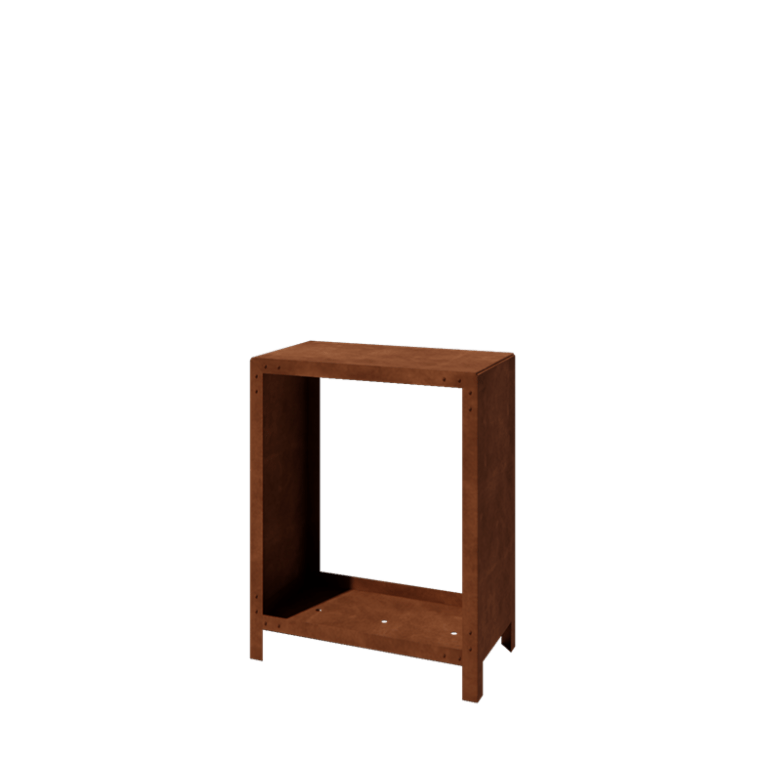 Стойка за цепеници от кортен стомана Индиана 100 x 80 x 40 cm