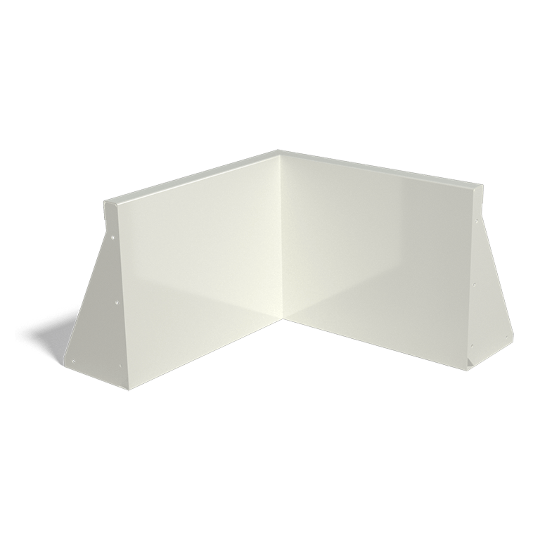 Подпорна стена от прахово боядисана стомана вътрешен ъгъл 50 x 50 cm (височина 40 cm)