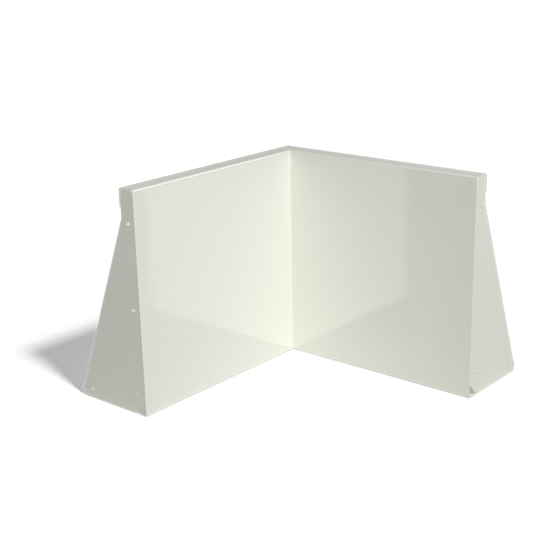 Подпорна стена от прахово боядисана стомана вътрешен ъгъл 50 x 50 cm (височина 50 cm)