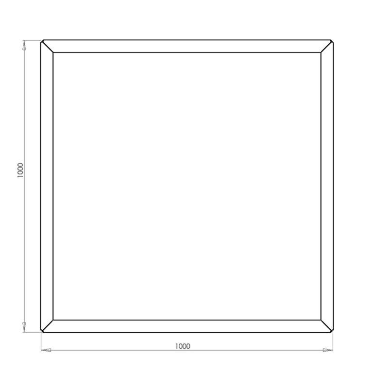 Саксия за цветя от прахово боядисана стомана Маями 100 x 100 cm