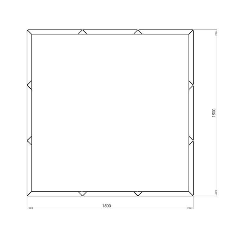 Саксия за цветя от кортен стомана Miami xxl 150 x 150 cm
