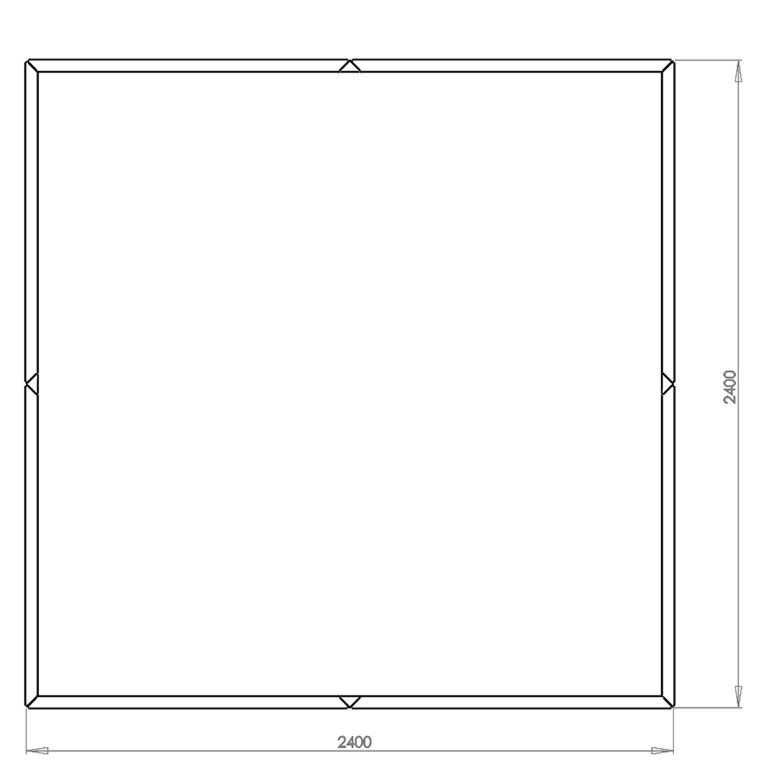 Саксия за цветя от кортен стомана Miami xxl 240 x 240 cm