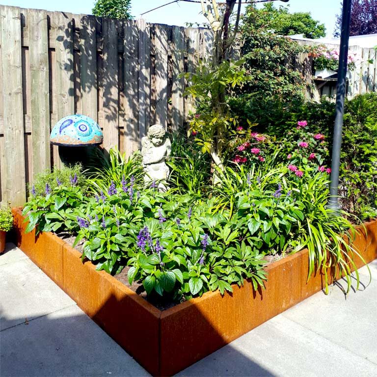 Саксия за цветя от кортен стомана Miami xxl 180 x 180 cm