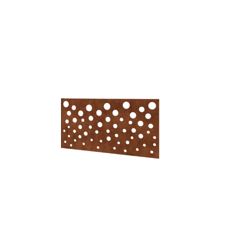Ограда за двор от кортен стомана H панел B 120 x 63,3 cm