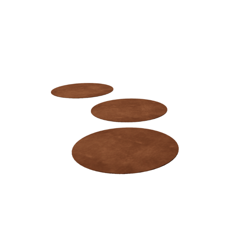 Стъпкова плоча от кортенова стомана - Kръгъл - 50 cm