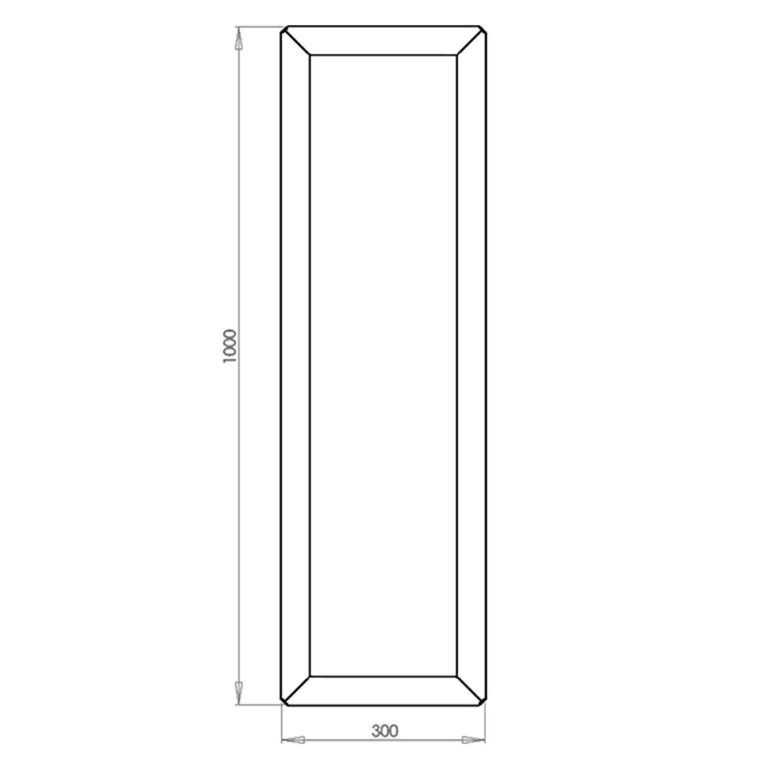 Саксия за цветя от прахово боядисана стомана Тексас 30 x 100 cm