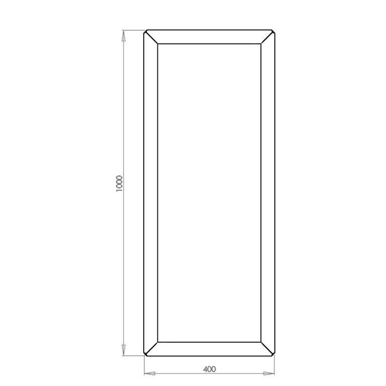 Саксия за цветя от кортен стомана Тексас 40 x 100 cm