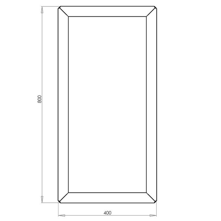 Саксия за цветя от прахово боядисана стомана Тексас 40 x 80 cm