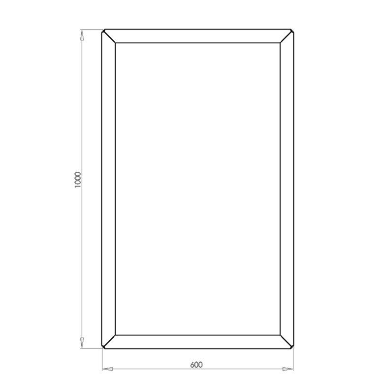 Саксия за цветя от кортен стомана Тексас 60 x 100 cm