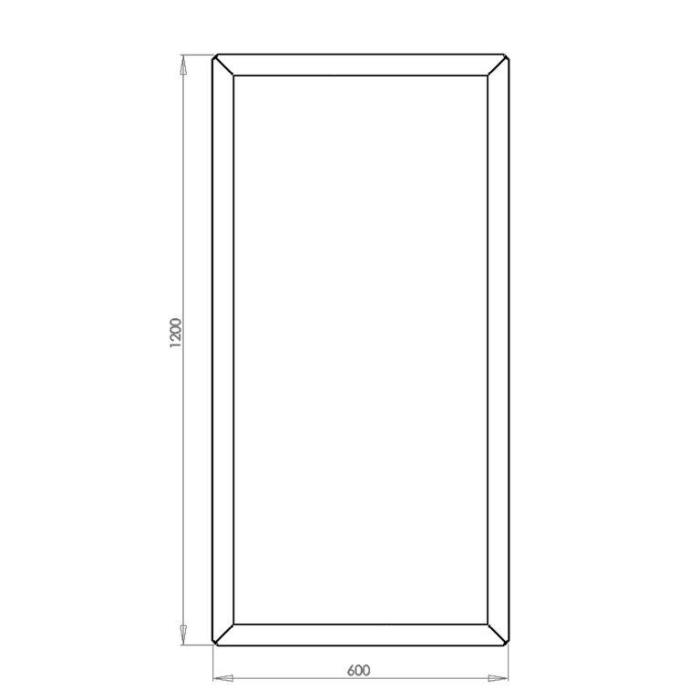 Саксия за цветя от прахово боядисана стомана Тексас 60 x 120 cm