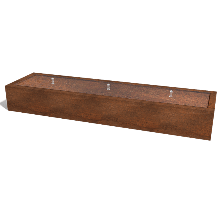 Градински фонтан от кортен стомана 300 x 80 x 40 cm