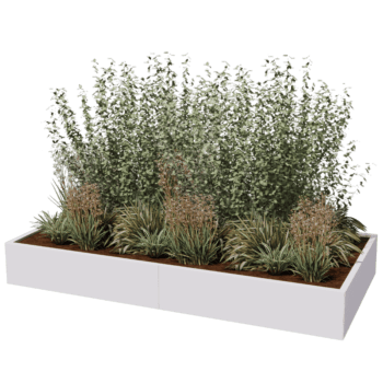 Саксия за цветя от прахово боядисана стомана Тексас xxl 240 x 120 cm