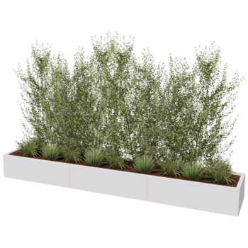 Саксия за цветя от прахово боядисана стомана Тексас xxl 300 x 50 cm