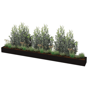 Саксия за цветя от прахово боядисана стомана Тексас xxl 500 x 50 cm