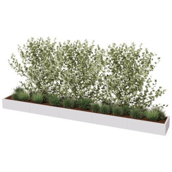 Саксия за цветя от прахово боядисана стомана Тексас xxl 500 x 60 cm