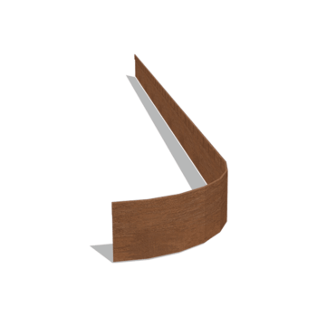 Бордюр за градина от кортен стомана плосък FLEX 13 cm (дължина 240 cm)