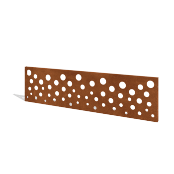 Ограда за двор от кортен стомана H панел B 180 x 47,5 cm