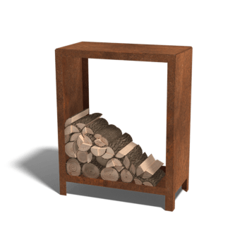 Стойка за цепеници от кортен стомана Индиана 100 x 80 x 40 cm