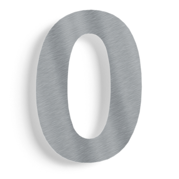 Номер на къща от неръждаема стомана 0 - 15 см