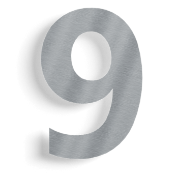 Номер на къща от неръждаема стомана 9 - 15 см