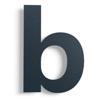 Номер на къща от неръждаема стомана Black b - 15 cm