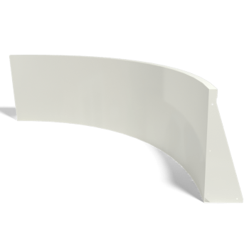 Подпорна стена от прахово боядисана стомана вътрешна крива 150 x 150 cm (височина 60 cm)