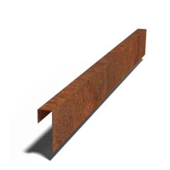 U-профил от кортен стомана 15 x 5 x 5 cm (дължина 150 cm)