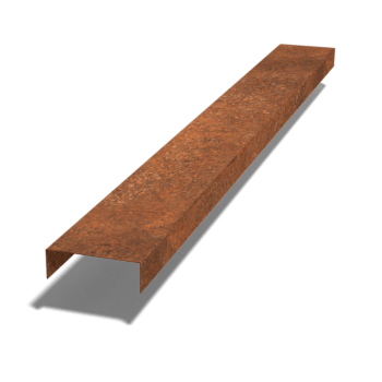 U-профил от кортен стомана 5 x 15 x 5 cm (дължина 150 cm)