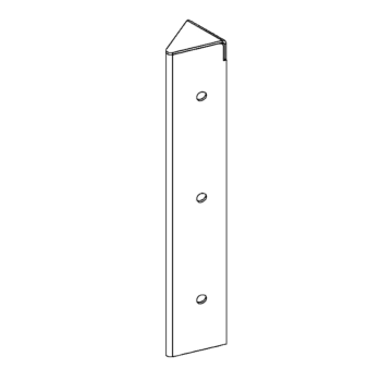 ъглово парче Кортен стомана 45° 30 cm