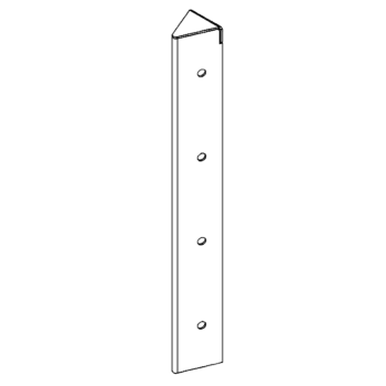 ъглово парче Кортен стомана 45° 40 cm