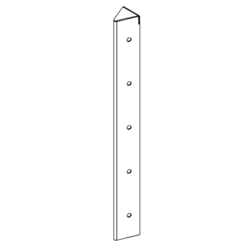 ъглово парче Кортен стомана 45° 50 cm