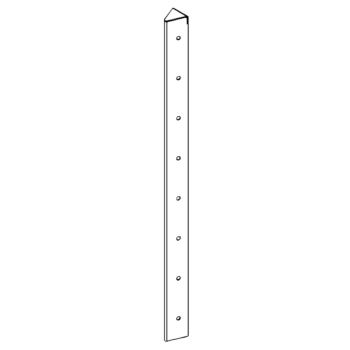 ъглово парче Кортен стомана 45° 80 cm