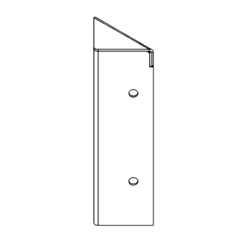 ъглово парче Кортен стомана 90° 20 cm
