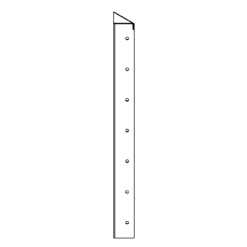 ъглово парче Кортен стомана 90° 70 cm
