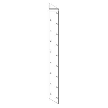 ъглово парче Кортен стомана 180° 100 cm