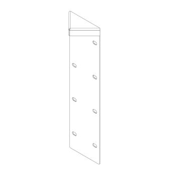 ъглово парче Кортен стомана 180° 40 cm